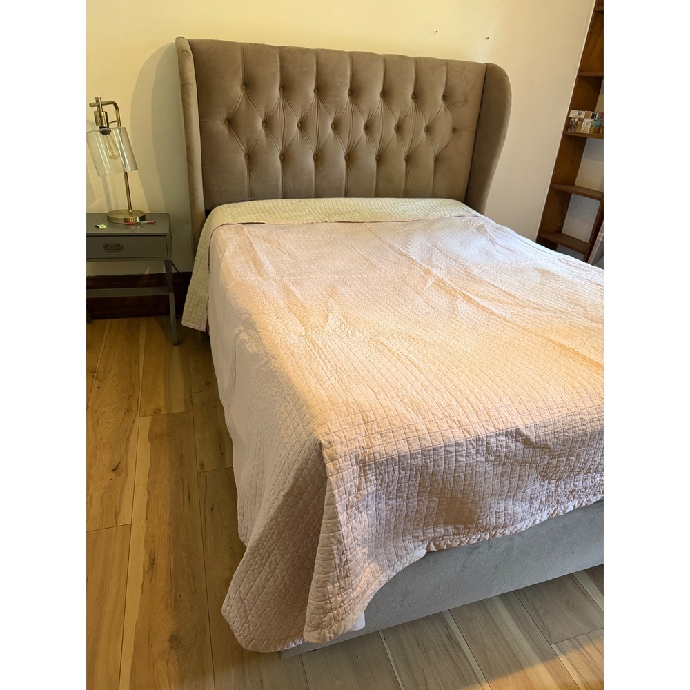 Signoria di Firenze Quilted Coverlet Reversible Pink quilt blanket Made in Italy